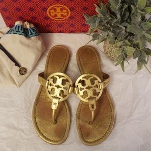 Tory burch Miller gold sandals